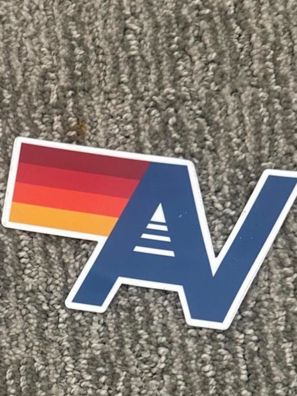 Aviator Nation Navy Logo Sticker Set with Rainbow Stripes